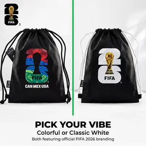 Get ready for the 2026 FIFA World Cup with this officially designed drawstring bag! Whether you're heading to the stadium or showing your pride on the streets, this bag comes in both classic black and vibrant colors.