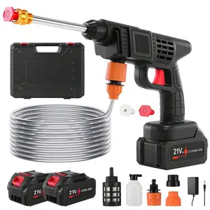 Electric High-Power Pressure Washer, Cordless Portable Handheld Cleaner (2 Rechargeable Batteries)