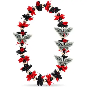Knitgrip 47 Inch Class of 2026 Graduation Lei Hawaiian Nut Lei 2026 Kukui Nuts Necklace for Women Men Graduation Ceremony