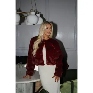 Lewis Cropped Jacket-Wine//RESHOOT