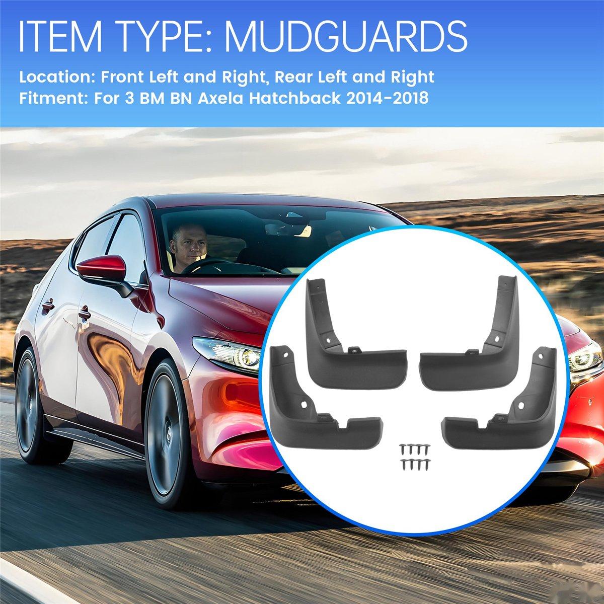 4Pcs Car Mud Flaps for Mazda 3 BM BN Axela Hatchback 2014-2018 Mudguards Fender Mud Guard Flap Splash Flaps Accessories
