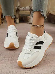 Breathable Mesh Shoes for Women, Thick Sole Casual Sports Shoes, All-Purpose Sporty Shoes, Comfortable and Fashionable