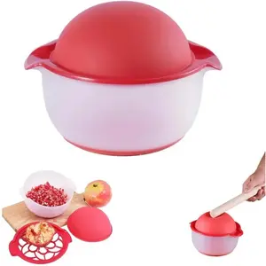 Pomegranate peeler silicone pomegranate deseeder with bowl pomegranate arils removal tool pomegranate seeder remover antislip fruit vegetable pomegranate peeling machine tools