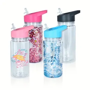 10 oz Plastic Snow Globe Tumbler for Kids Lightweight and Sturdy Perfect for Tiny Hands with Fun Glitter Design