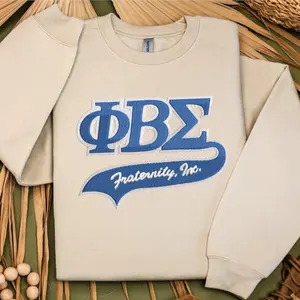 Phi Beta Sigma Embroidered Sweatshirt, PBS 1914 Fraternity Shirt, Greek Fraternity Crewneck, HBCU Fraternity Shirt, Sigmas Embroidered Shirt