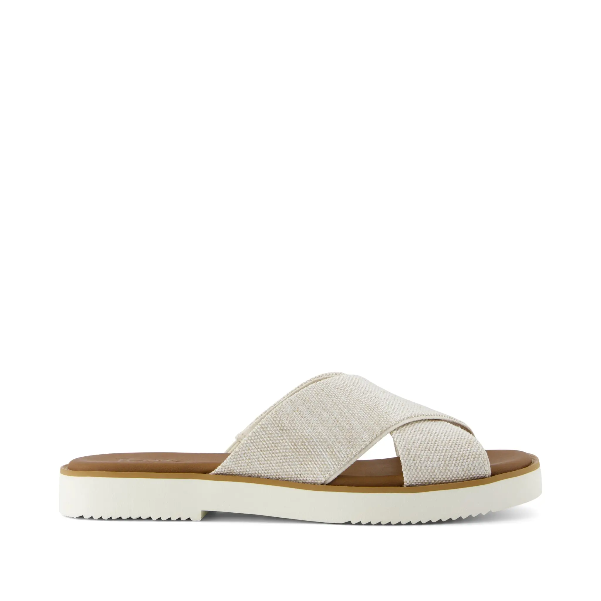 Mae Crossover Slide Sandal Natural Yarn Dye
