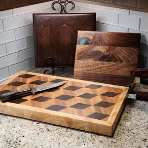 3d cube cutting board medium