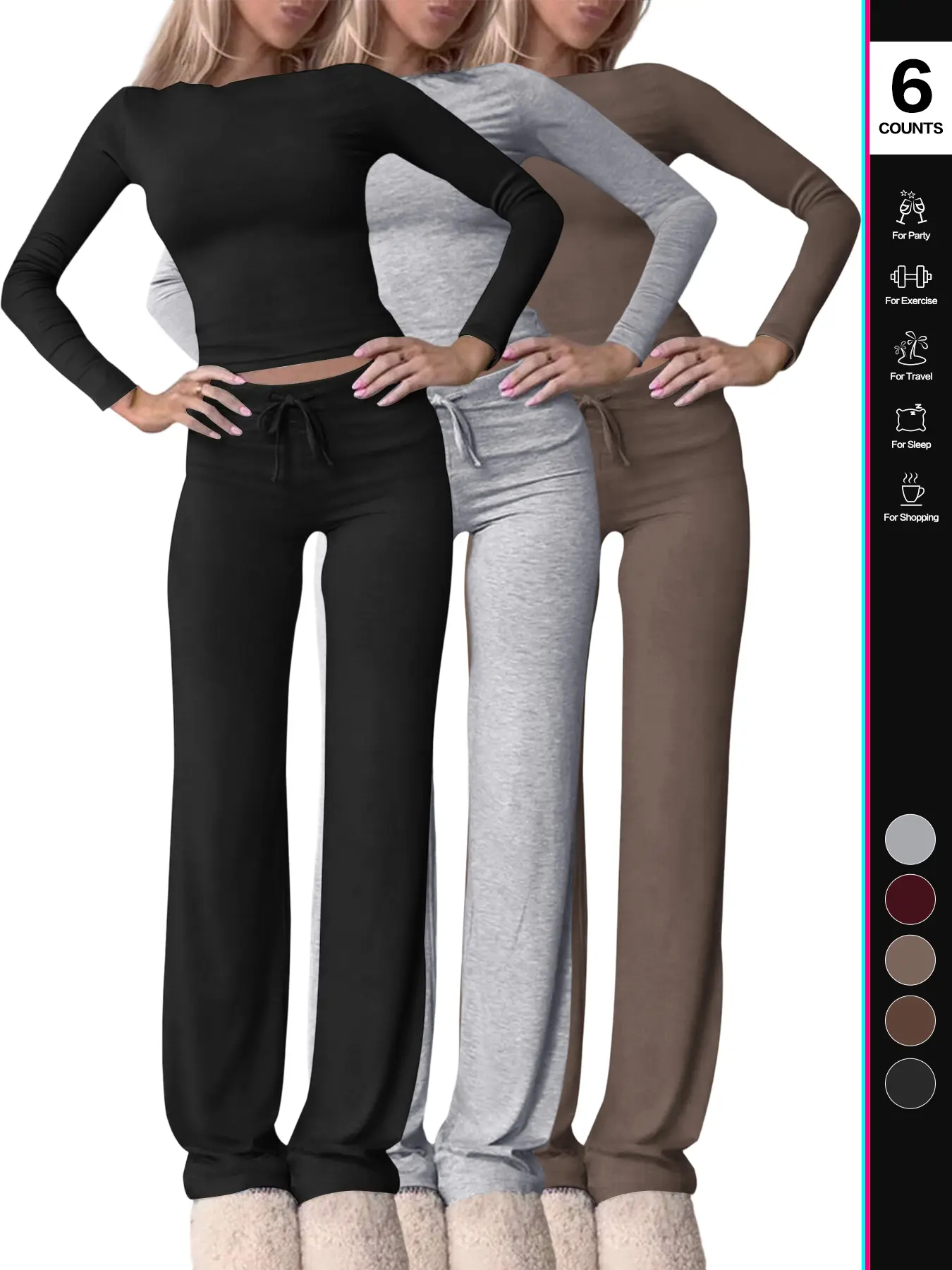 Light Gray + Black + Light Coffee