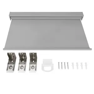 ColourTree Customized Cordless Blackout Roller Shades Thermal Insulated, Free-Stop, Room Darkening, Easy Install Window Blinds for Home & Office Grey