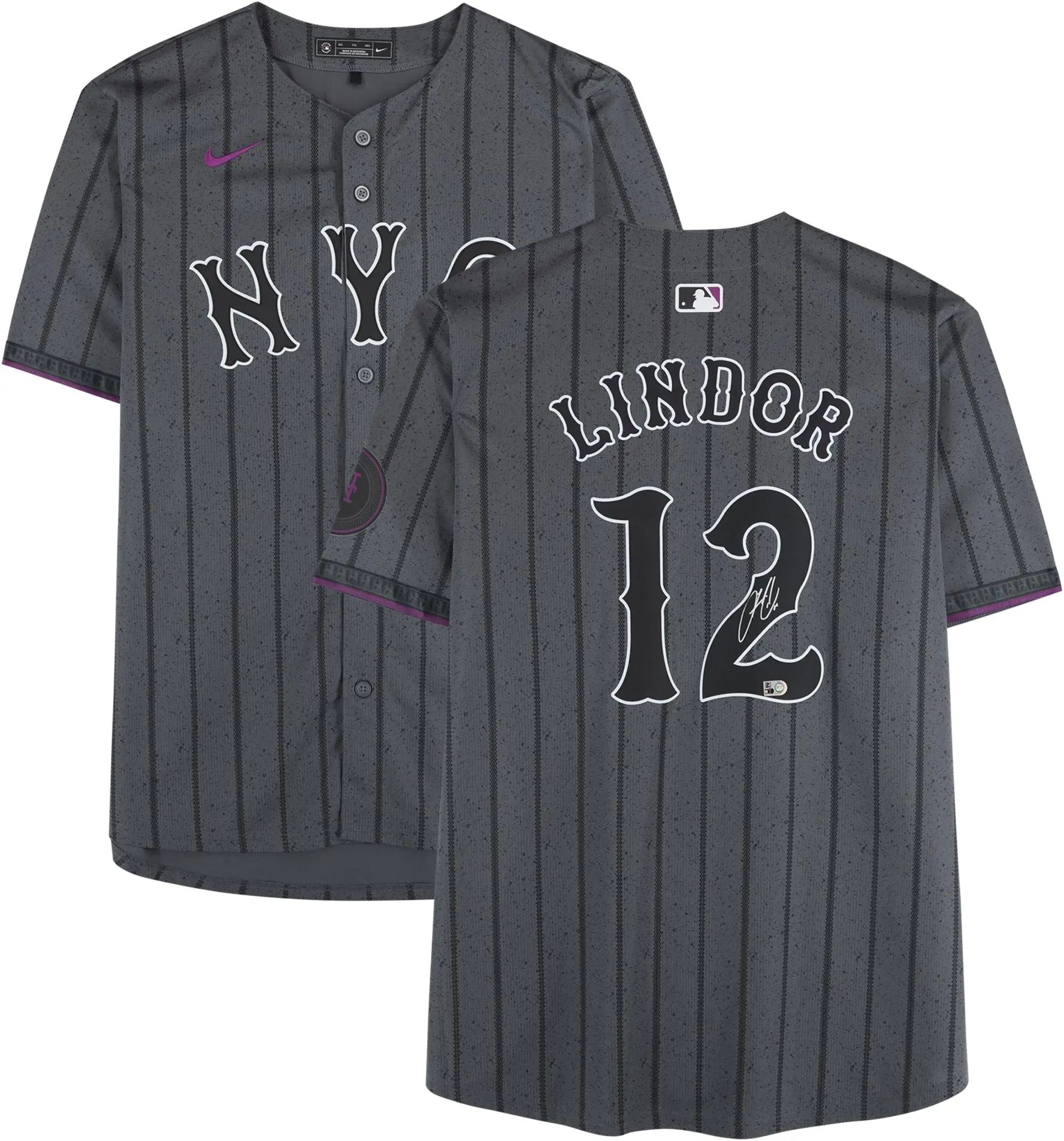 Francisco Lindor New York Mets Autographed Black Nike City Connect Limited Jersey - Fanatics Authentic Certified