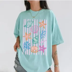 Comfort Colors Seashell Shirt, Beach Shirt, Summer Graphic Tee, Ocean Lover, Sea Shell Tee, Summer Vacation Tshirt, Womens Beach Shirt- SoftHype Apparel
