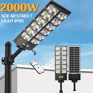 Solar Lights Outdoor, IP66 Waterproof Street Lights Outdoor, 6500K Dusk to Dawn Solar Security Flood Lights Motion Sensor with Remote Control for Yard, Entryway Garage, Porch 1 Pack