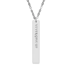 Vertical Bar Necklace (Engraving)
