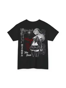 Hot Selling S-4XL-5XL Death Note Misa Amane T-shirt, Anime Pattern Casual T-shirt, Unisex Round Neck Shirt, Men's Short Sleeved T-shirt