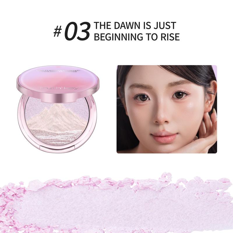 Truth'Key Autumn Reflections: Sunlit Golden Mountains, Three-Tone Highlighting Powder, Hydrating Glow, Brightening Finishes, Fine Shimmer, Explosive Flash, Brightening Effect