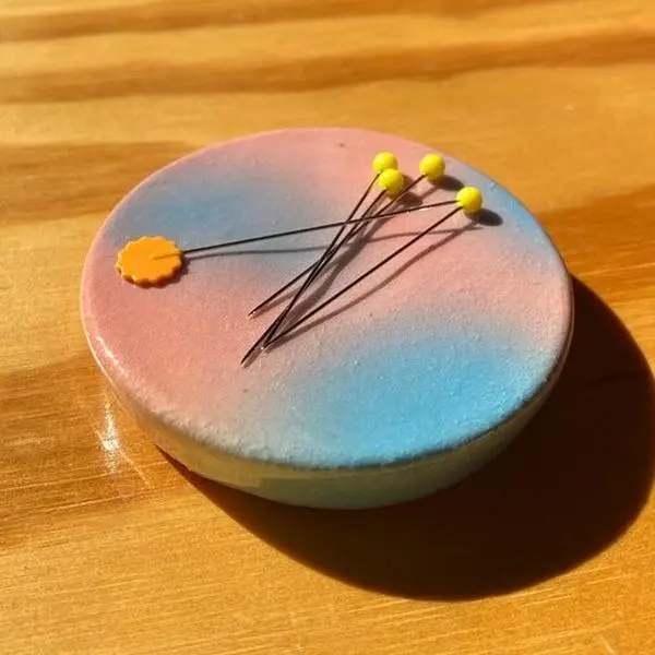 Hand-Built Ceramic Magnetic Pin Cushion