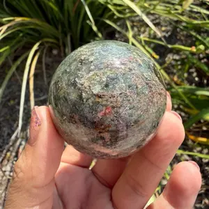 Garden Quartz Sphere Lodolite Crystal Ball Natural Scenic Inclusion Healing,A378