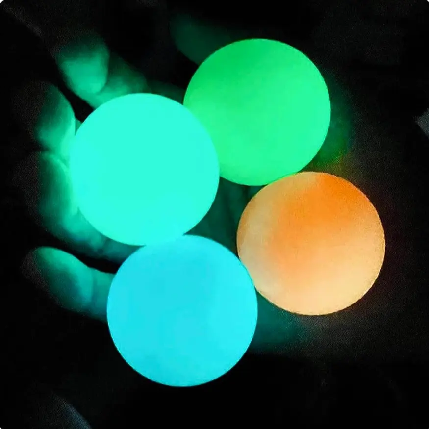 Glow in the dark Sticky Balls - Stick to ceiling - (4 count) Glow in the dark Sticky Balls - Stick to ceiling - (4 count)