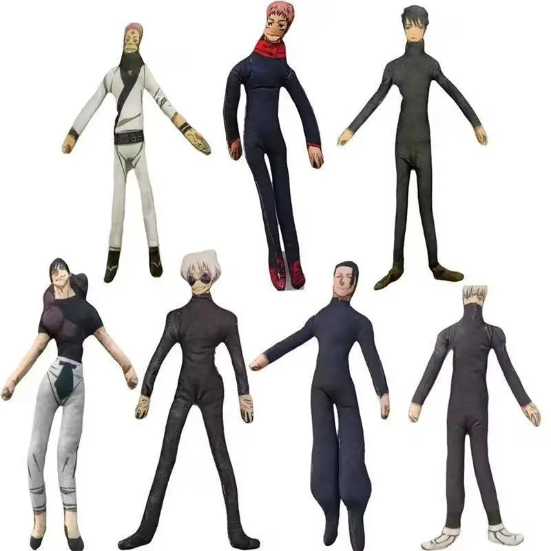 Anime JJK Plush Gojo Satoru Plushies Dolls Fushigura Megumi Slender Twistable Shape Stuffed Toys Abstract Festivals Gifts 38cm