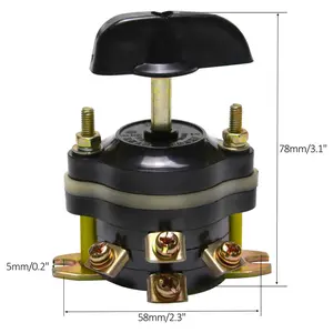 Go Kart Forward Reverse Switch Knob 10A 3 Position Switch for Brushed Brush Electric Motor Scooter ebike ATV UTV Drift Trike Golf Cart Quad Buggy Moped 4 Wheeler Tricycle Wheelchair Mobility