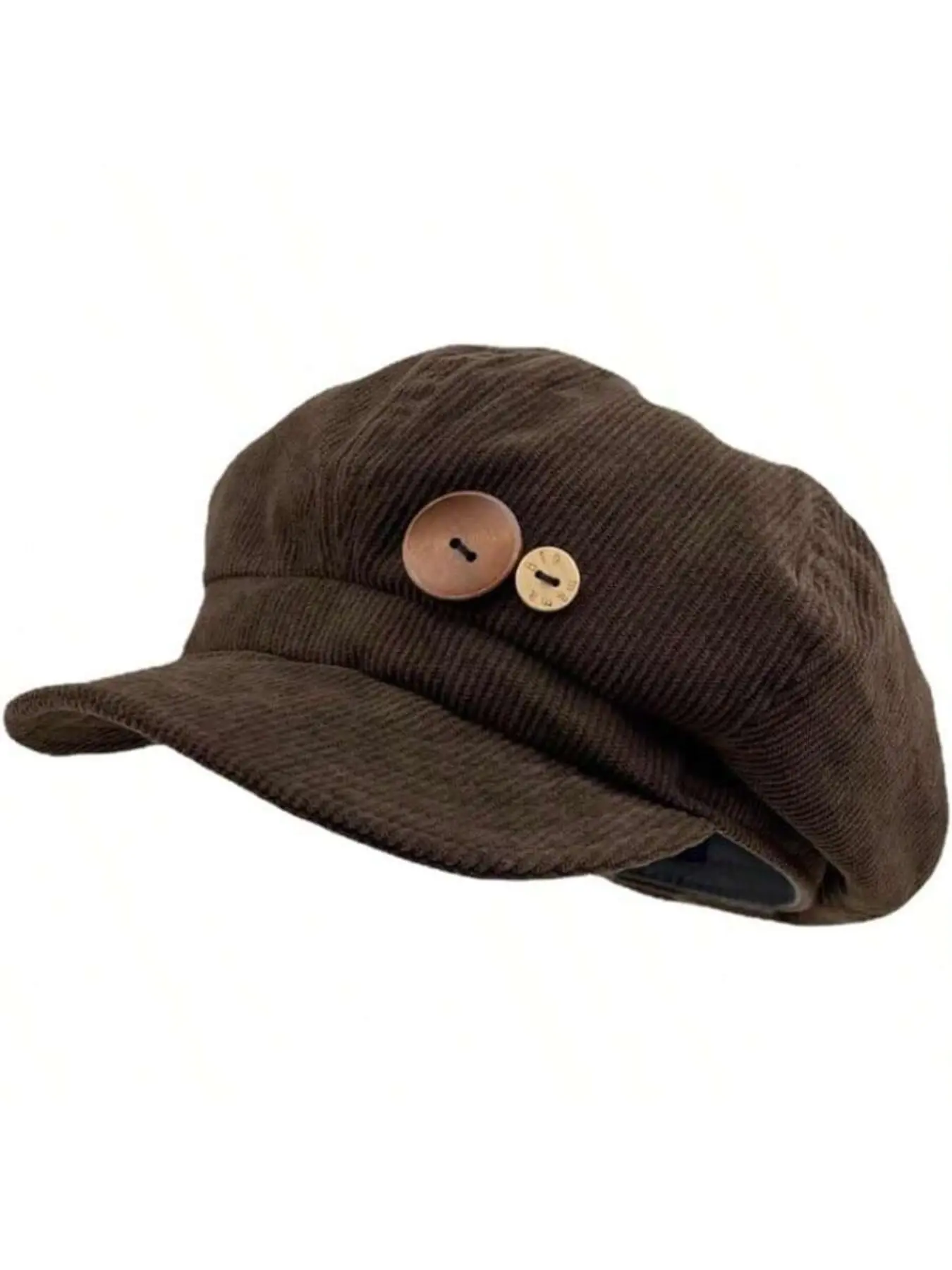 Corduroy Newsboy Hat for Women, Vintage Appeal Button Decor, Paperboy Painter Beret Cap, Japanese Y2K Style, Acubi Emo Headwear, Casual Hat, Quality Caps, Cool Hat, Fitted Cool Hats