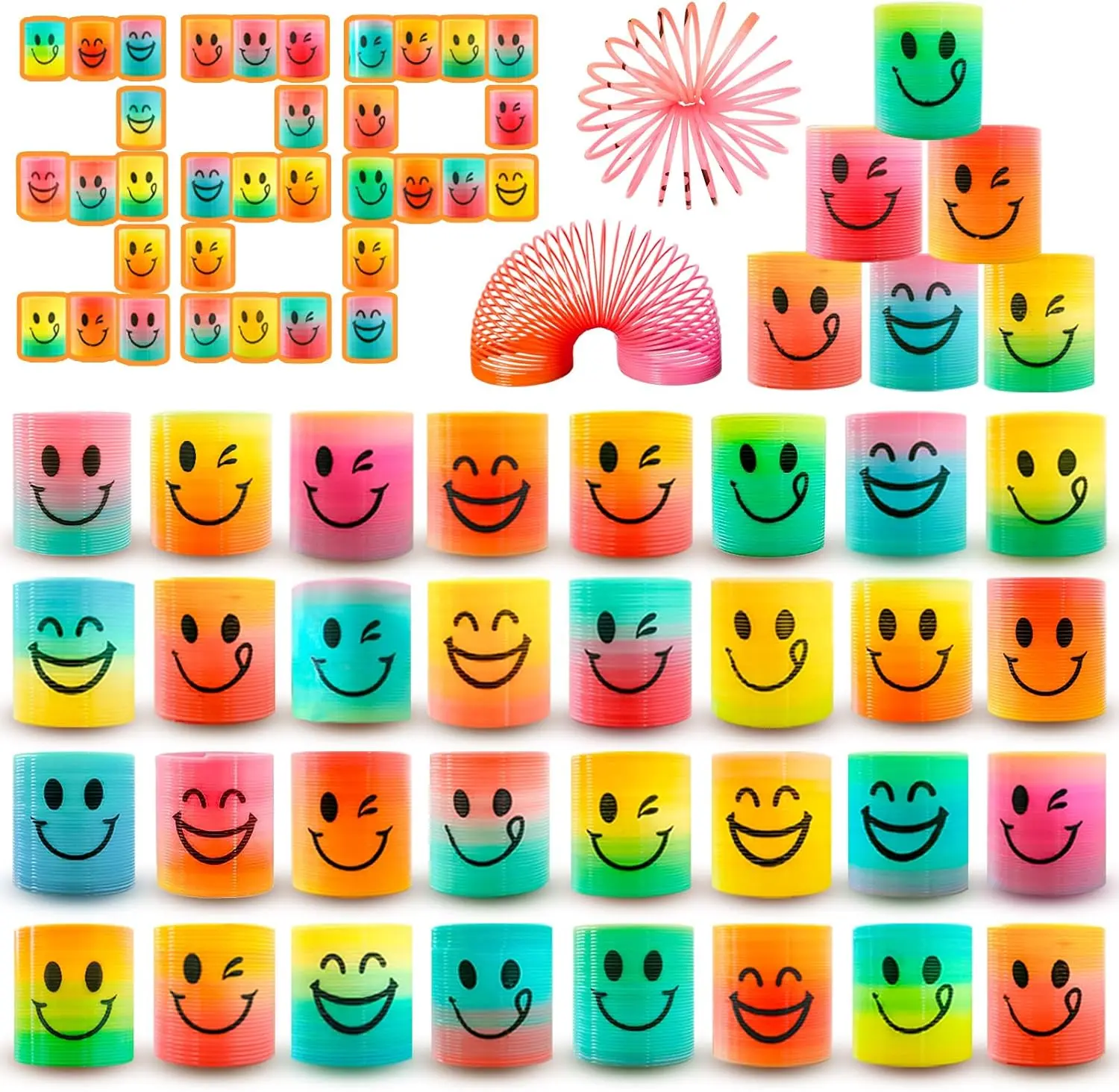 32-Piece Mini Spring Novelty Toy Set for Kids 4-8, Party Favors, Goodie Bag Stuffers, Classroom Prizes, Birthday Gifts, Goodies