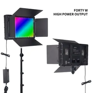 U800 RGB Photo Video Light 50W High Power LED Studio Lamp with Remote Control & Tripod Stand for YouTube TikTok Teach 3200K-5600K RGB Interactive Lighting USB Powered Adjustable Tripod Stand
