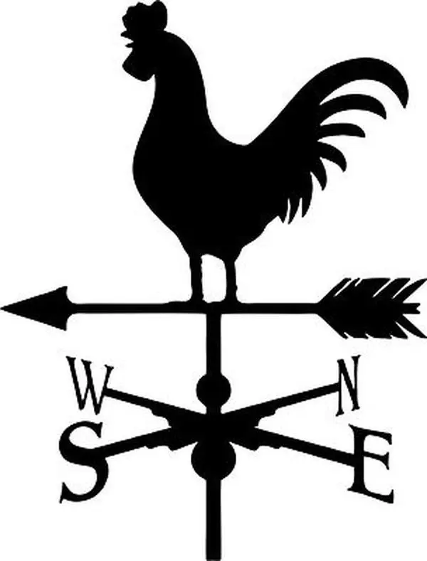 Weathervane Rooster Farm Chicken Car Truck Window Laptop Vinyl Decal Sticker