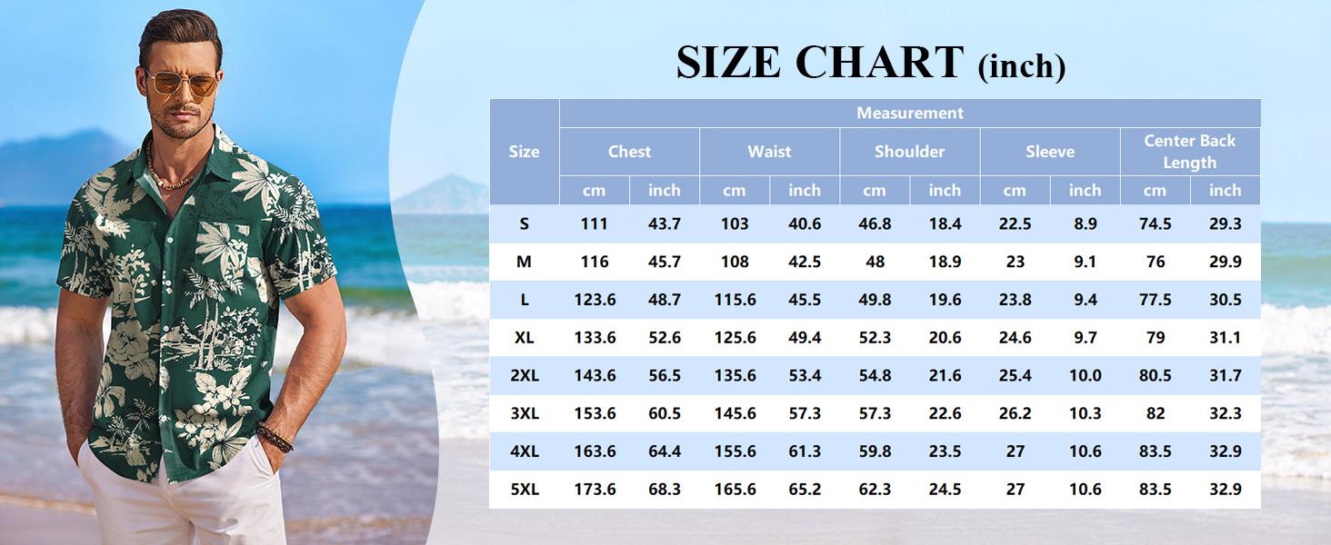 COOFANDY Men's Hawaiian Shirt Short Sleeve Floral Button Down Shirts Tropical Holiday Beach Shirts