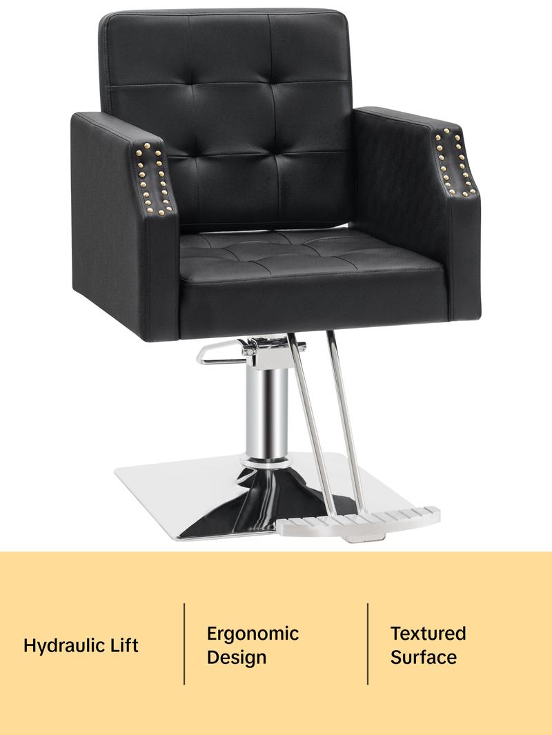 BarberPub Classic Salon Chair for Hair Stylist, Home Salon Spa Equipment 8818 BarberPub Classic Salon Chair for Hair Stylist, Home Salon Spa Equipment 8818