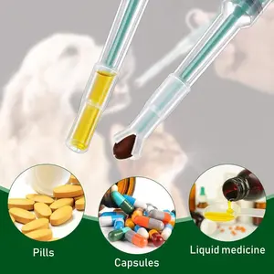 Multi-Function Pet Pill Dispenser – 2-in-1 Soft Tip Piller & Liquid Medicine Syringe for Cats & Dogs, Cat Pill Shooter Pet Piller Gun Dog Pill Shooter,Pet Pill Plunger Popper