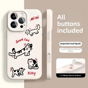 2026 Minimalist Magnetic Silicone Case for iPhone 15 16 17 — Built-in Strap, Strong MagSafe, Integrated Buttons, Full Protective Cover for Him and Her