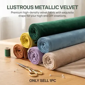 1PC Premium Stretch Minky Fabric 50x150cm - 100% Polyester Textile for Sewing Toys, Stuffed Animals, Apparel, Meeting Table Cover, Curtain Backdrop & Holiday Party Decorations