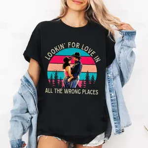 Urban Cowboy Lookin For Live In All The Wrong Places Movie Shirt, Urban Cowboy Unisex T shirt, Funny Gift T-shirt Fit Everyday