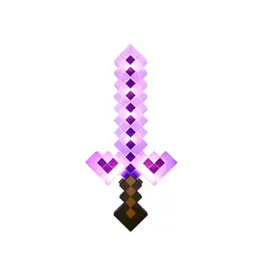 LED Light-Up Enchanted Sword Pixel Sword Life-Size Role-Play Toy & Costume Accessory Inspired by the Video Game