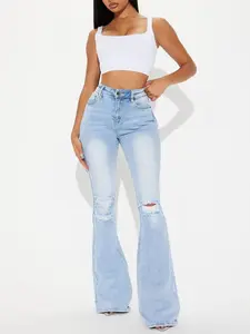 Tall Girl Bye High Rise Flare Jeans - Light Blue Wash