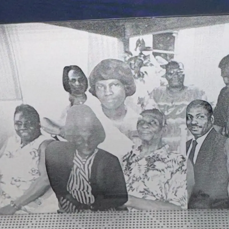 Laser Engraved Photo Card - Black and White Image of Group Portrait - Product Title Based on Provided Information