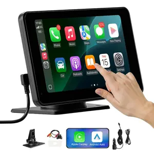 summervibes VEVOR Wireless Car Stereo, 7-Inch HD Portable Radio Touch Screen Compatible with Apple CarPlay Android Auto, CarPlay Screen with Backup Camera, Voice Control, Mirror Link, Bluetooth, GPS Navigation, Touchscreen Car Radio, Voice Ctrl