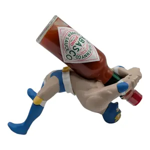 Luchador 3D Printed Holder For Hot Sauce - Unique Kitchen Decor For Chili Lovers & Home Chefs