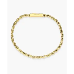 JAXXON Rope Bracelet 3mm - Gold - Waterproof - Box Clasp