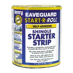 Henry HE351AA936 Eaveguard Start a Roll Shingle Starter Strip - Pack of 6, Waterproofing, 7.5X33.3', Self-Adhesive