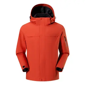 Tuolu's same Suzaku red jacket for women's outdoor national standard waterproof three-in-one windproof mountaineering jacket for men's customization