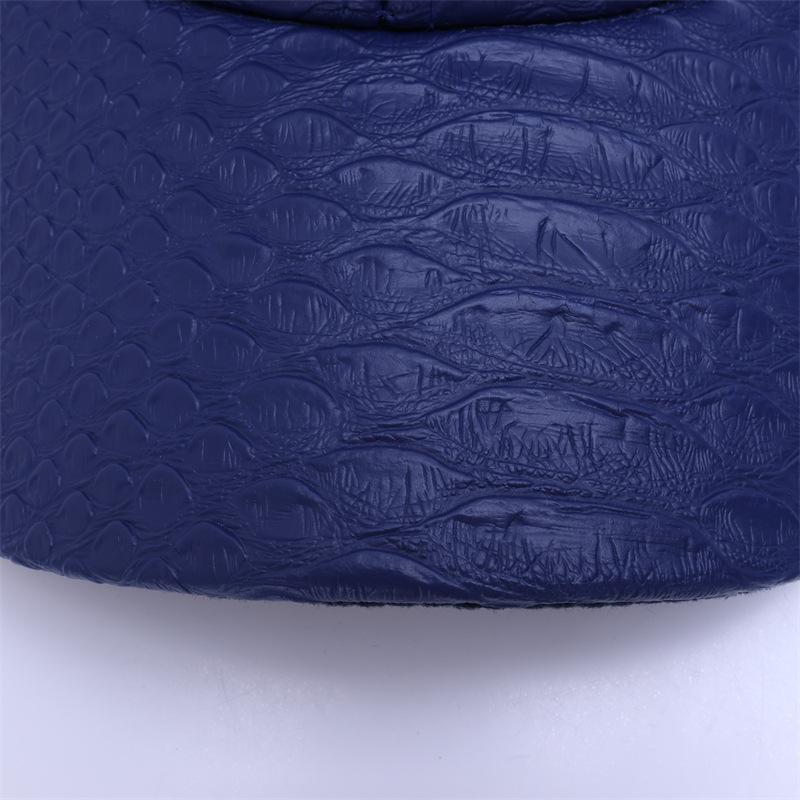 Spring Collection Premium Leather Baseball Cap with Crocodile Pattern PU Duckbill Cap - Street Style Hip Hop Sun Cap