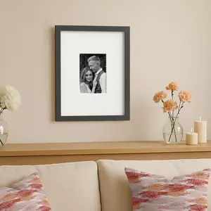 Americanflat Picture Frame with Mat Classic Molding Shatter-Resistant Glass for Artwork Display Home Decor