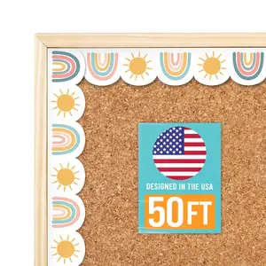 Bulletin Board Boarders | 50 Feet | Classroom Decorations Learning Materials Learning Tool Teaching Supplies Art Marker Set