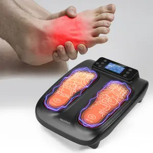 EMS Foot Massager for Muscle Stimultor Full Body Massage, Sore Muscles & Fatigue Relief, for Neuropathy and Plantar Fasciitis, TENS Foot Stimulator with 6 Modes 99 Levels, Remote Control, Gift for Mom and Dad Mother's Day Special Gift 3 in 1 Knee Massage