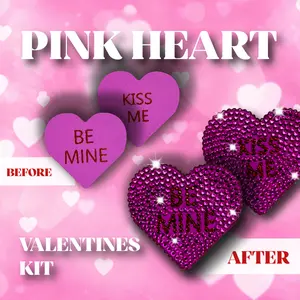 Pink Heart Bedazzling Kit