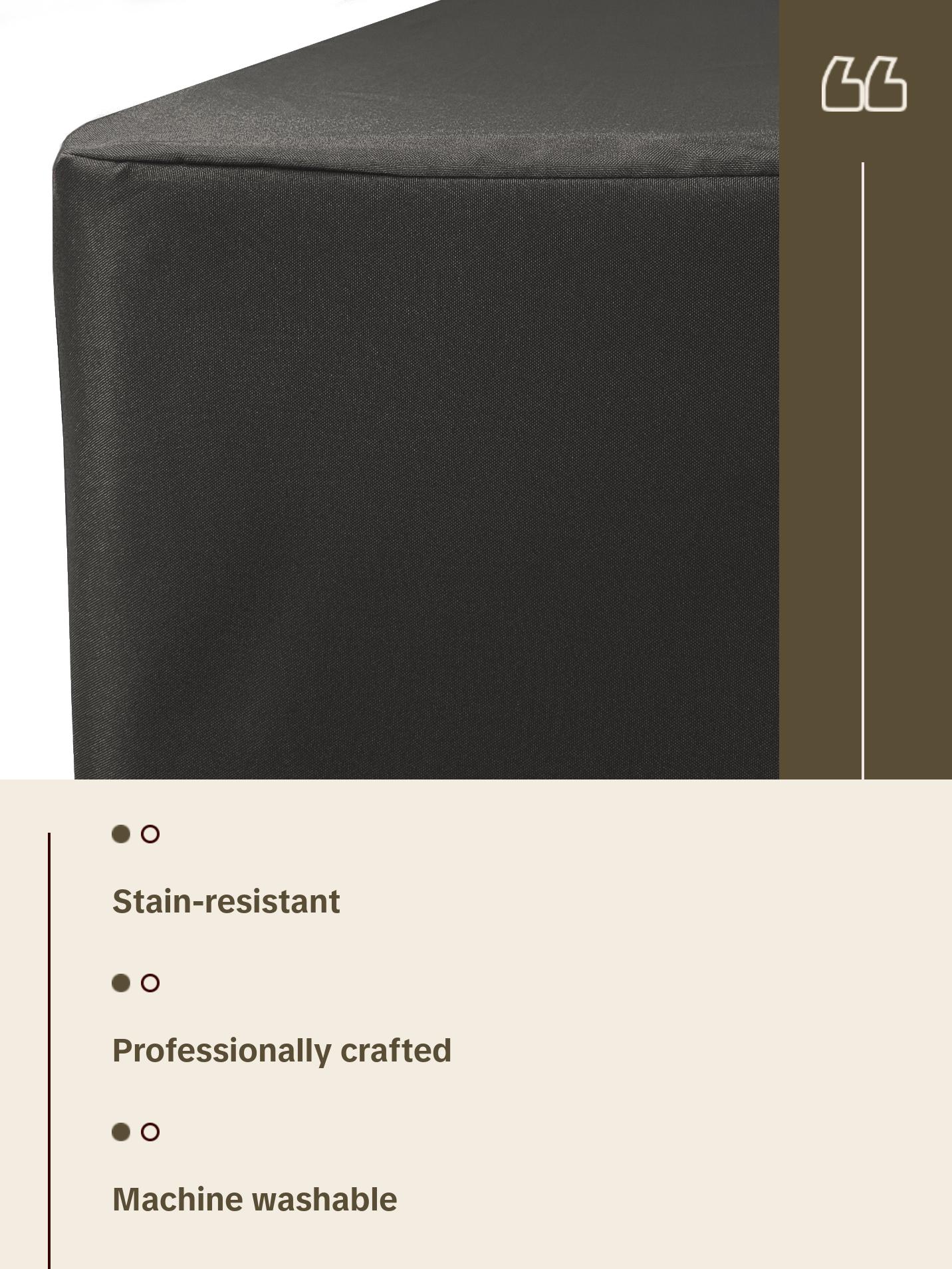 6 ft Rectangular Fitted Polyester Tablecloth Black