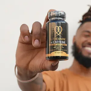 L-Theanine + Caffeine Supplement for Energy and Focus - Natural Calming Properties & Invigorating Boost for Mental Clarity and Relaxation - Healthcare