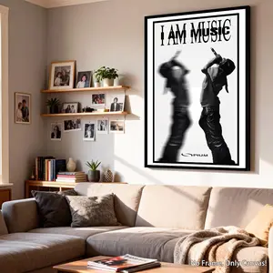 OPIUM Concert Poster Canvas - Vintage black & white artistic tour art print on unframed canvas. Authentic music memorabilia for band rooms, studios & collector walls. Iconic gift for serious music enthusiasts.